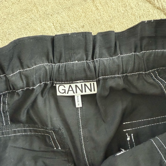 Ganni Black Cargo Pants Relaxed Fit - Picture 4 of 5